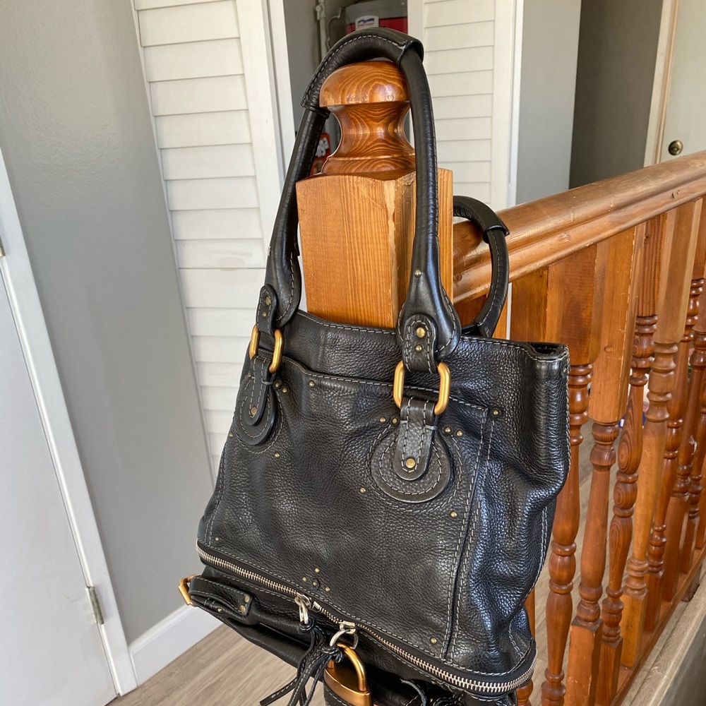 Chloe Tote Bag Calf Skin Black